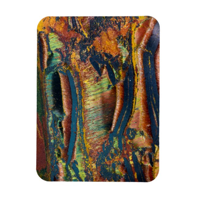 Imán Resumen colorido de un ojo de tigre (Vertical)