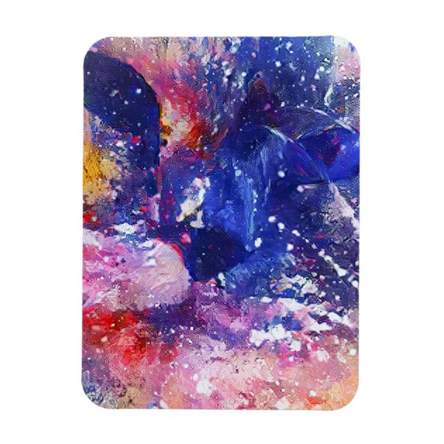 Imán Resumen Cósmico de Dreamscape Cat (Vertical)