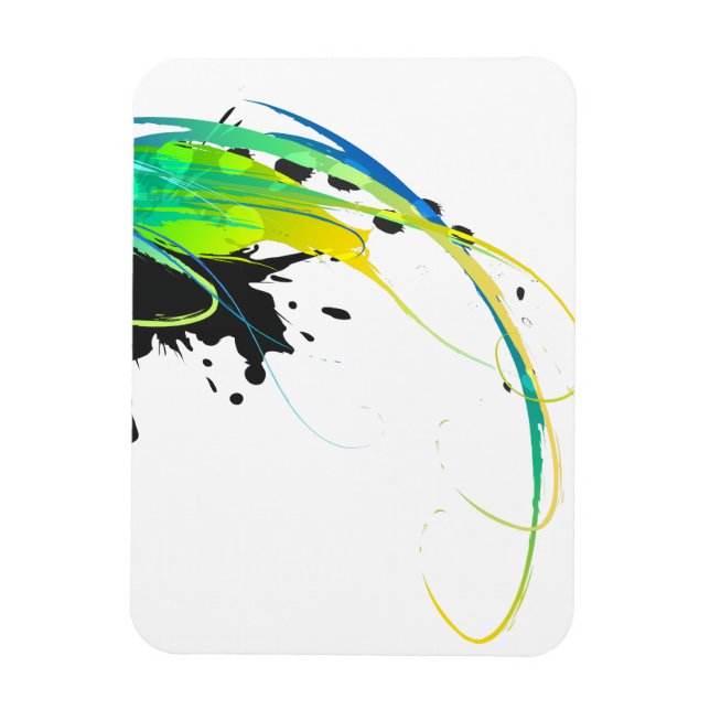 Imán Resumen de aguas frías Paint Splatts (Vertical)
