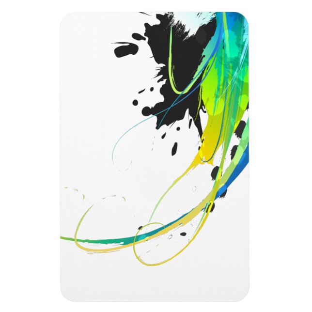 Imán Resumen de aguas frías Paint Splatts (Vertical)