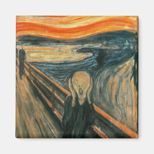 Imán Resumen de Arte Moderno de Scream Munch (Frente)