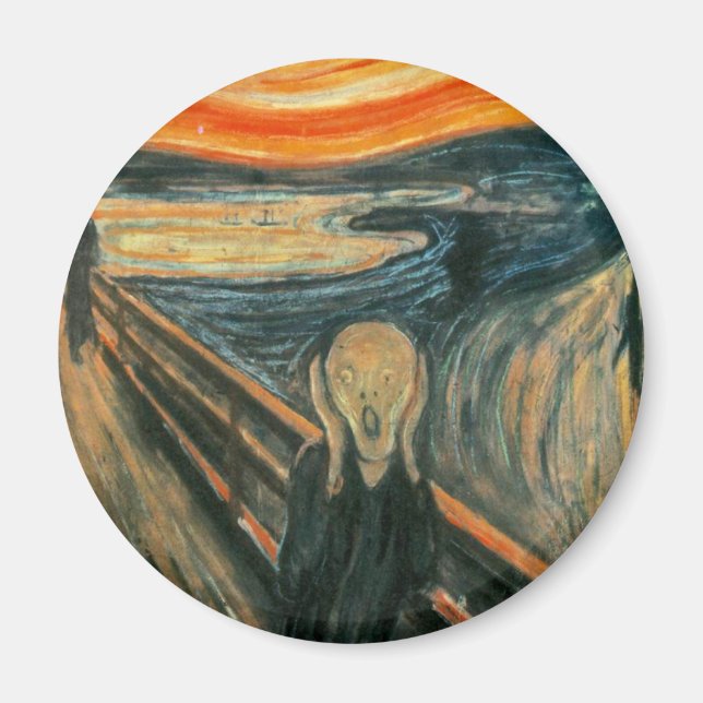 Imán Resumen de Arte Moderno de Scream Munch (Frente)
