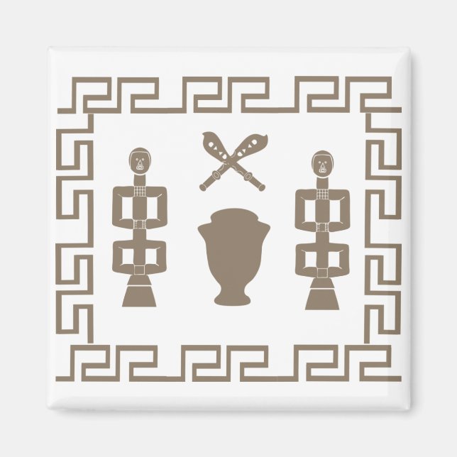 Imán Resumen de arte tribal africano (Frente)