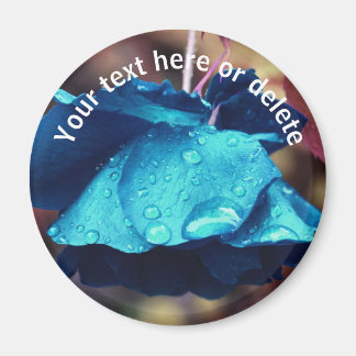 Imán Resumen de flor de Rosa azul personalizado