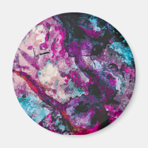 Imán Resumen de Geode Cristal de Ruby y Sapphire