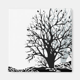 Imán Resumen de la moderna sombra de un árbol negro