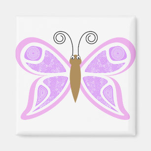 Imán Resumen de mariposa Lilac