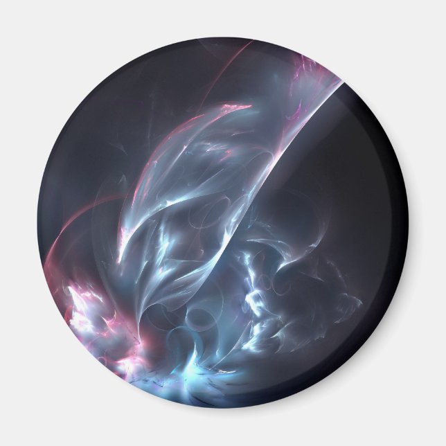 Imán Resumen de nebulosa azul y púrpura (Frente)