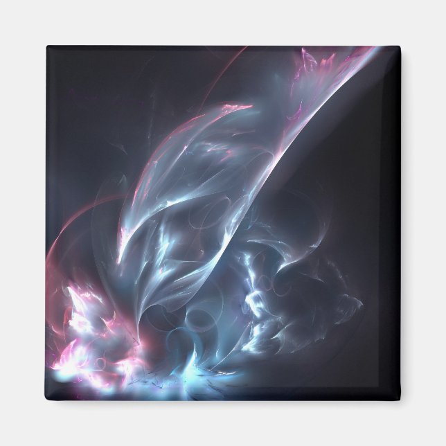 Imán Resumen de nebulosa azul y púrpura (Frente)