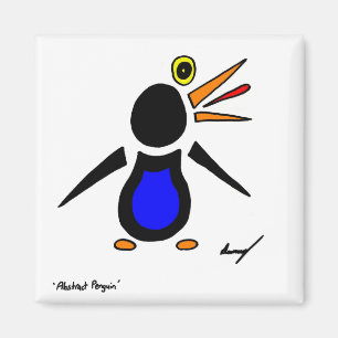 Imán Resumen de Penguin Square Magnet