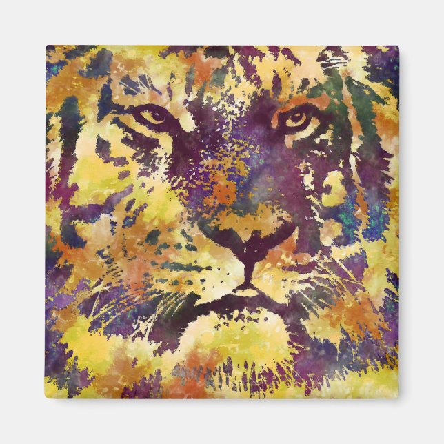 Imán Resumen de pintura de leones (Frente)