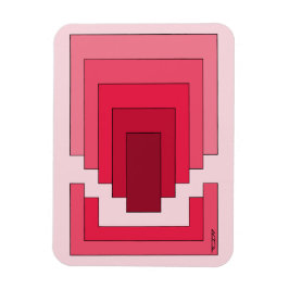 Imán Resumen de Rectángulo en rojo