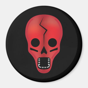 Imán Resumen del cráneo rojo