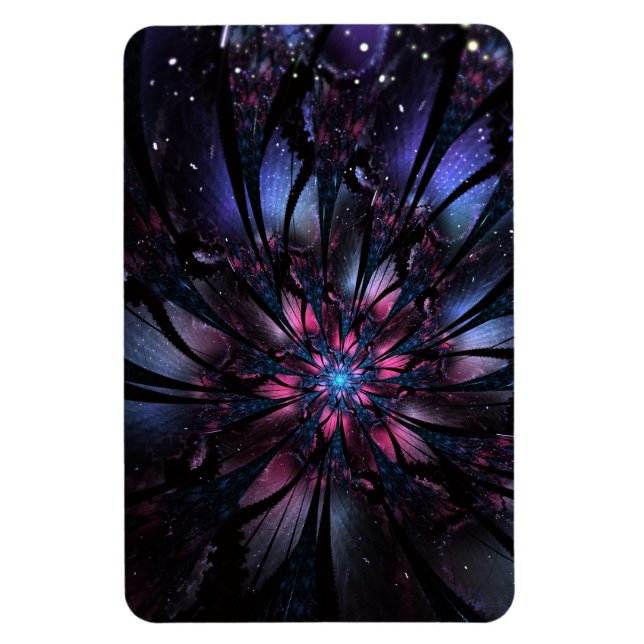 Imán Resumen del diseño de flor fractal. (Vertical)