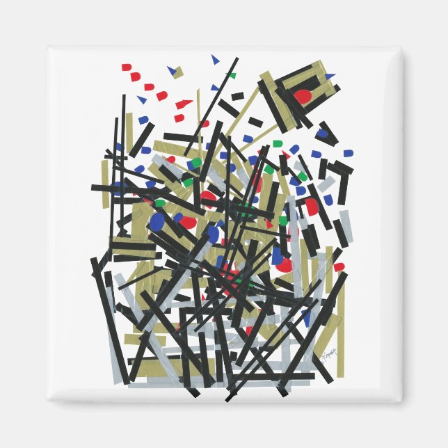 Imán Resumen en cinta y letras 1 (Frente)