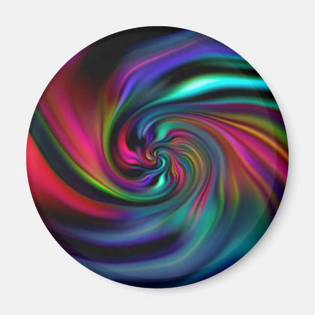 Imán Resumen Espirales de fondo suave I (Frente)