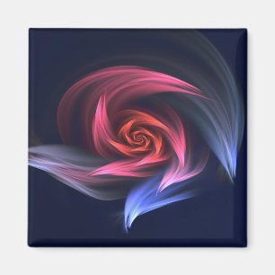 Imán Resumen Forma De Vortex Rojo Y Azul