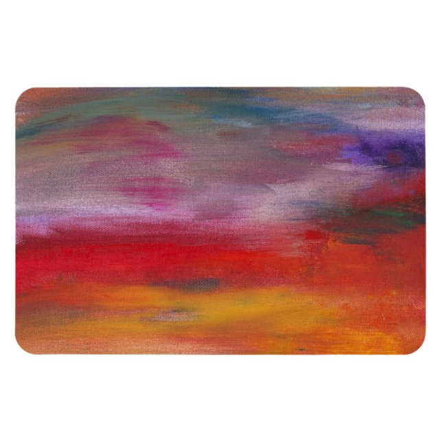 Imán Resumen - Gouache y Acrílico - Sueños Agradables (Horizontal)