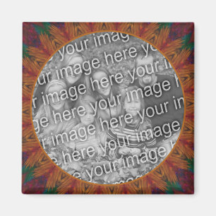 Imán Resumen Marco de arte de la naturaleza Crear tu pr