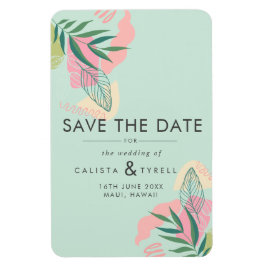 Imán Resumen moderno Moneda Neo Tropical Y Rosa Salven 