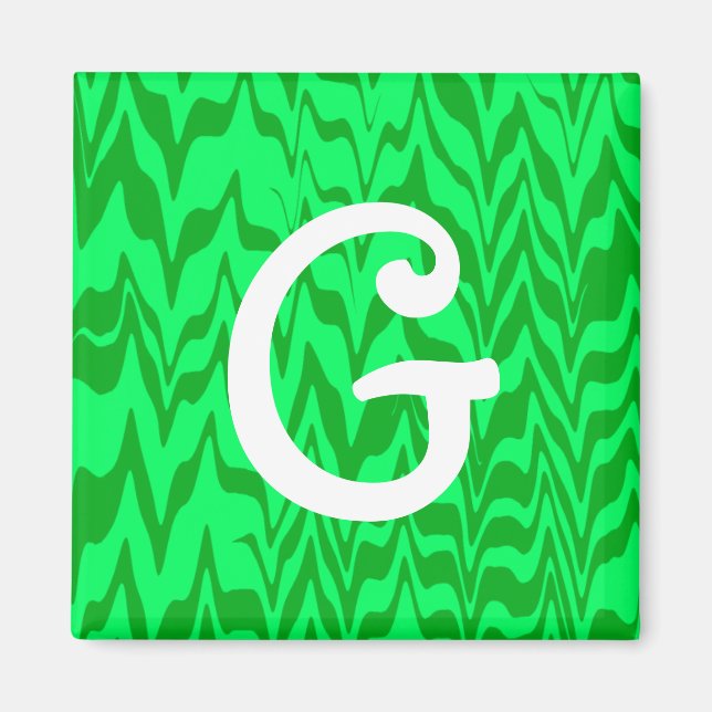 Imán Resumen ZigZag Swirl (Frente)