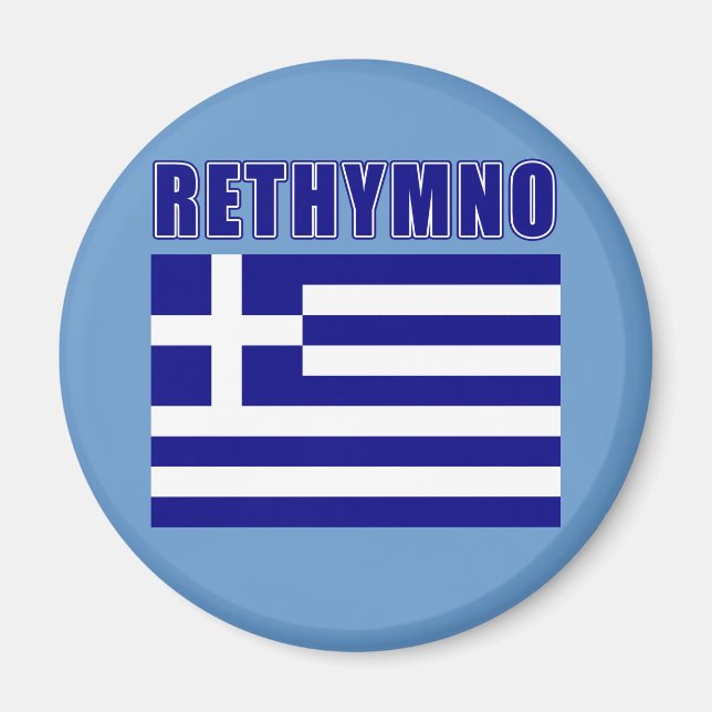 Imán RETHYMNO Grecia Camisetas, regalos (Frente)