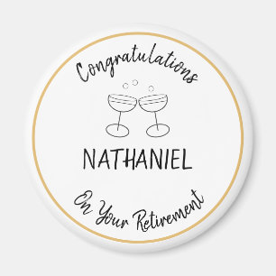 Imán Retirada Felicitaciones Nombre personalizado Keeps