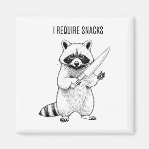 Imán Reto aperitivos Raccoon Gracioso Halloween Retro A