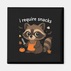 Imán Reto bocadillos Raccoon Vestidos de Halloween Grac