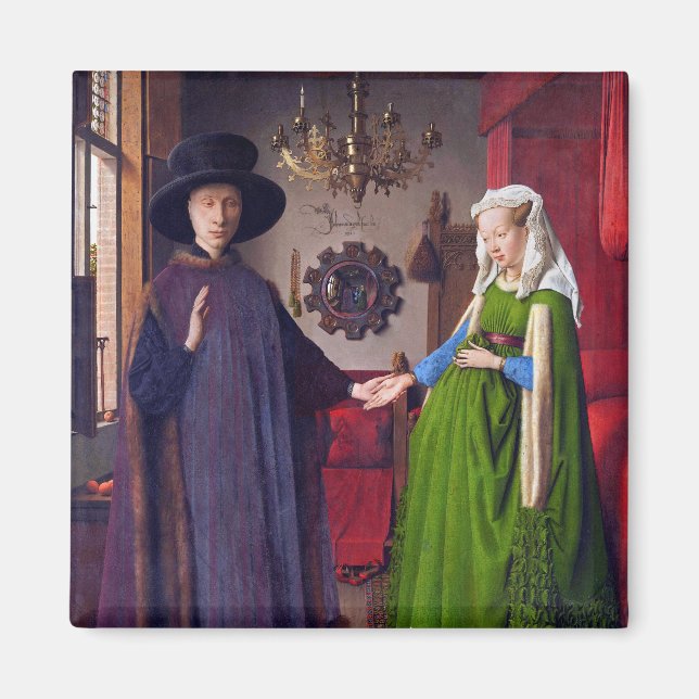 Imán Retrato boda de Jan Van Eyck (Frente)