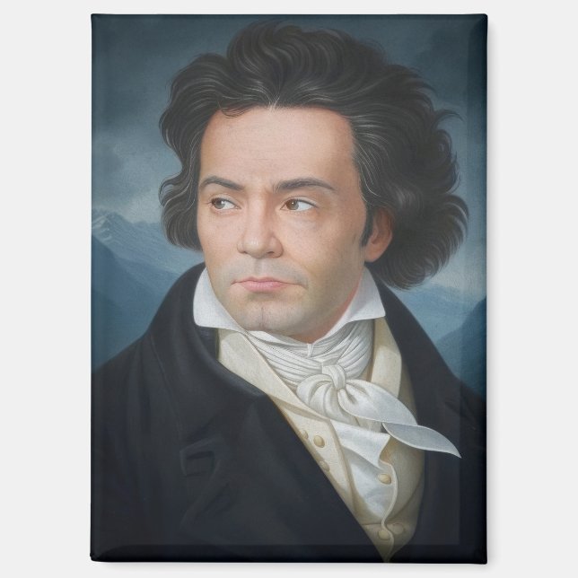 Imán Retrato clásico de Beethoven (Anverso)