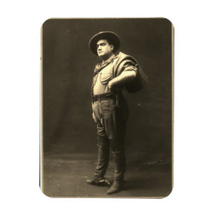 Imán Retrato corporal completo de Enrico Caruso