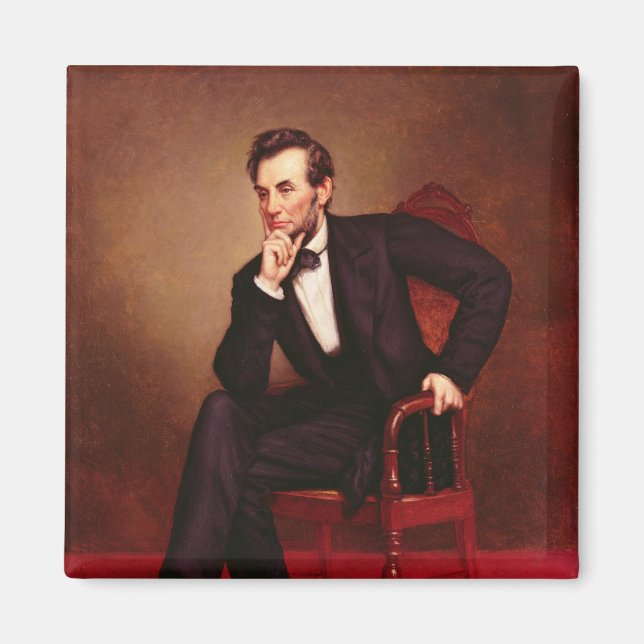 Imán Retrato de Abraham Lincoln (Frente)