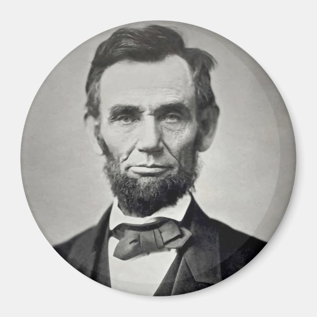 Imán Retrato de Abraham Lincoln Gettysburg (Frente)