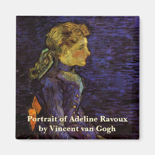 Imán Retrato de Adeline Ravoux por Vincent van Gogh