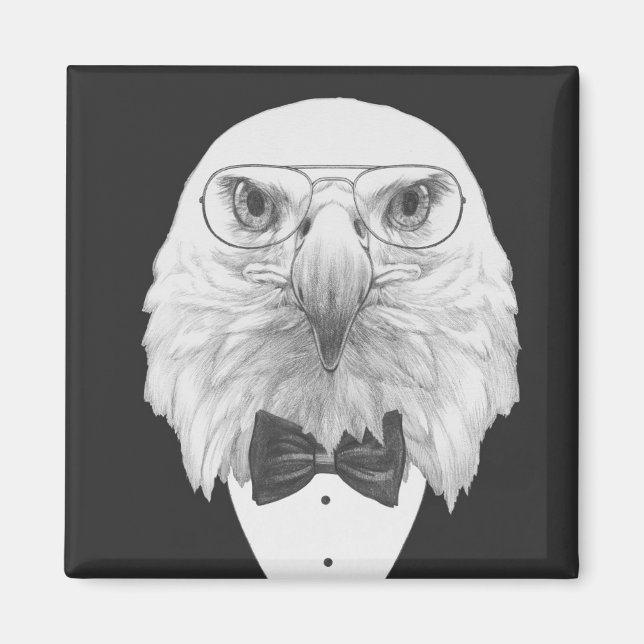 Imán Retrato de águila elegante (Frente)