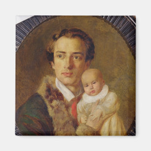 Imán Retrato de Alexander Herzen con su hijo, 1840