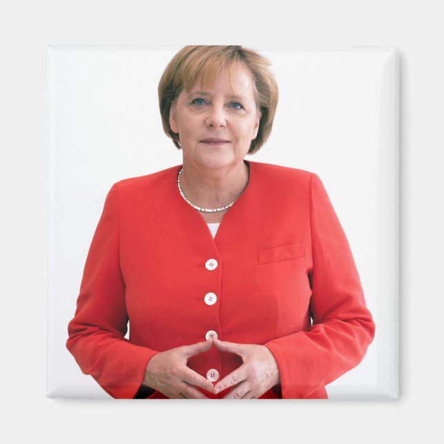 Imán Retrato de Angela Merkel (Frente)