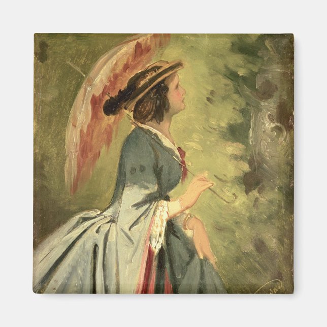 Imán Retrato de Anna, la hija del artista, 1860 (Frente)