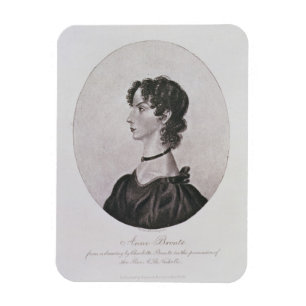 Imán Retrato de Anne Bronte (1820-49) de un dibujo i