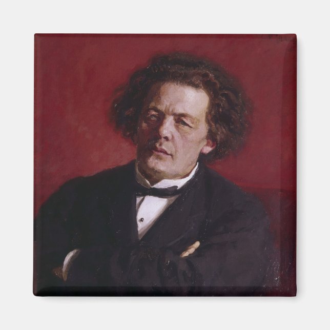 Imán Retrato de Anton Grigoryevich Rubinstein, 1881 (Frente)