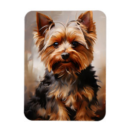 Imán Retrato de arte de Yorkshire Terrier Realism