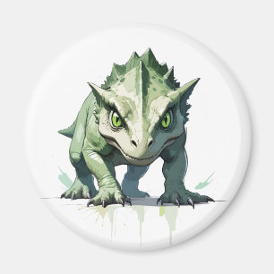 Imán Retrato de arte gráfico con vectores de dinosaurio
