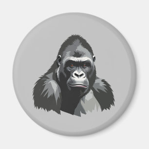 Imán Retrato de arte gráfico de vectores de gorila Espí