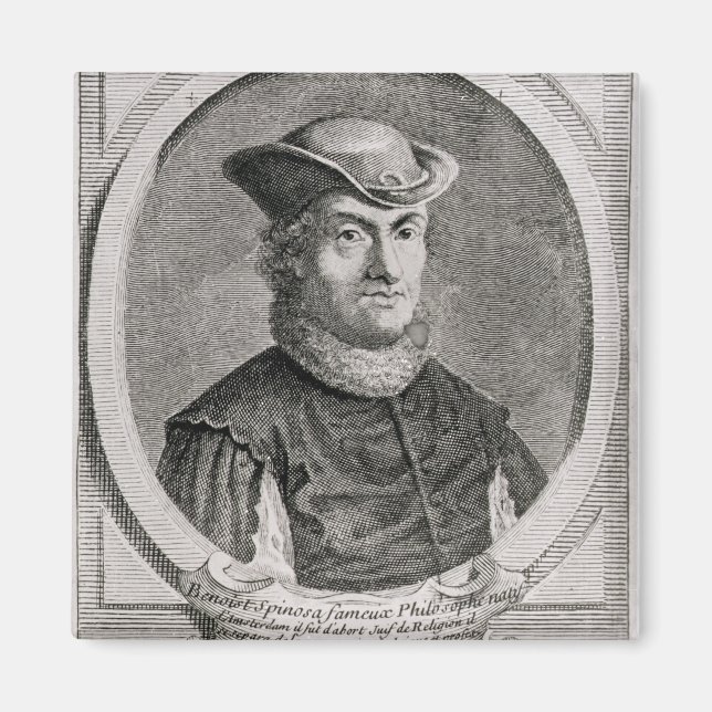 Imán Retrato de Baruch o Benedict Spinoza (Frente)
