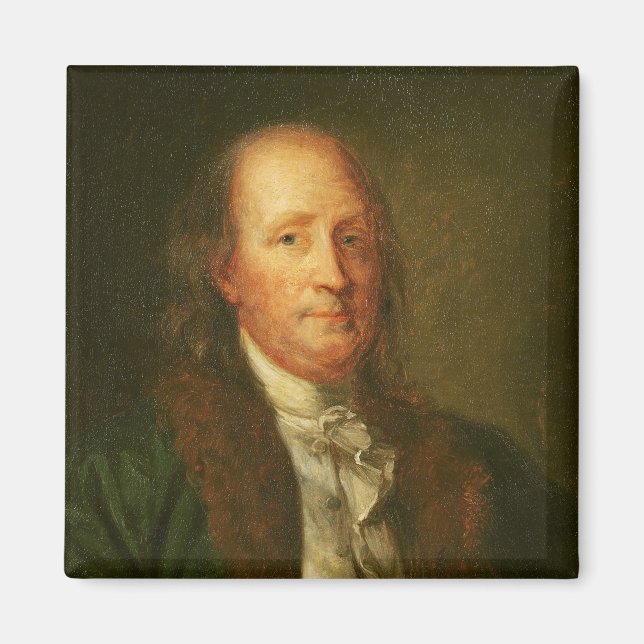Imán Retrato de Benjamin Franklin (Frente)