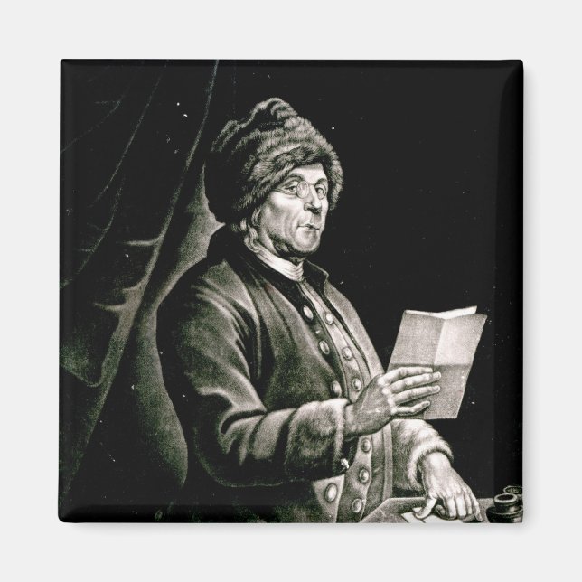 Imán Retrato de Benjamin Franklin, 1777 (Frente)