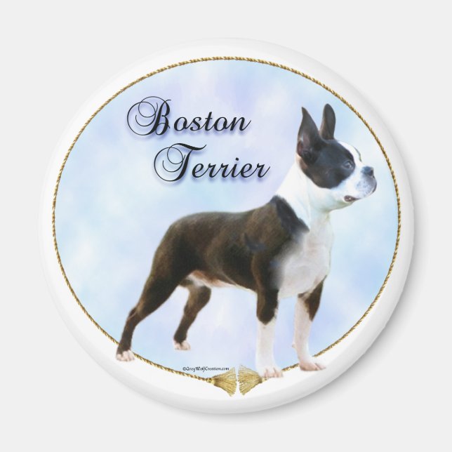 Imán Retrato de Boston Terrier (Frente)