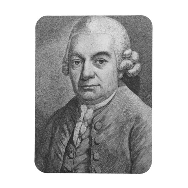 Imán Retrato de Carl Philipp Emanuel Bach (1714-88) (e (Vertical)