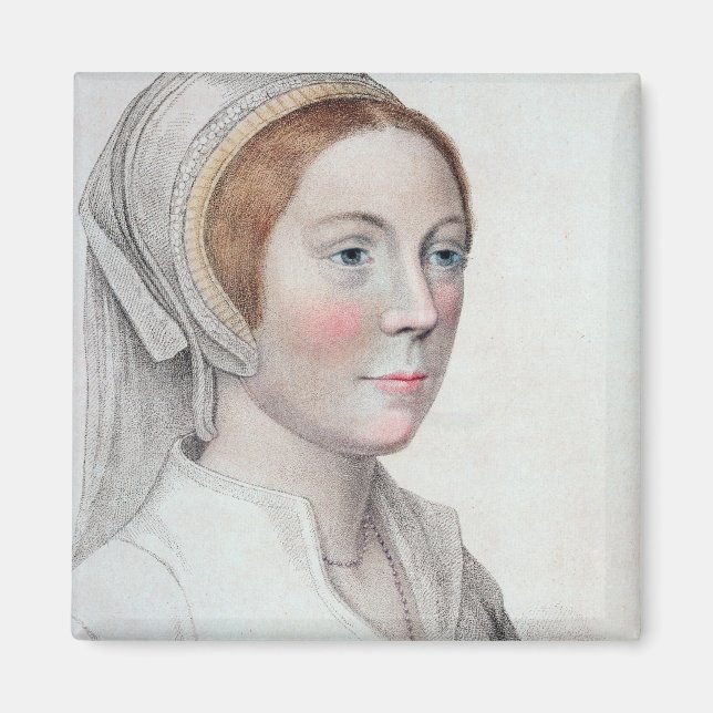 Imán Retrato de Catherine Howard (1520-42) grabado por (Frente)